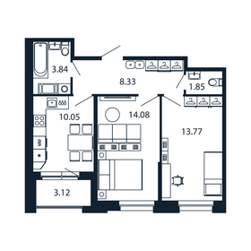 53,5 м², 2-комнатная квартира 6 897 888 ₽ - изображение 74