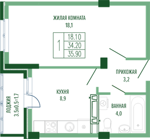 36 м², 1-комнатная квартира 10 197 000 ₽ - изображение 30