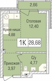 28,8 м², 1-комнатная квартира 4 134 000 ₽ - изображение 37