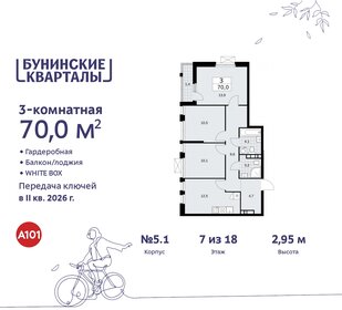 70 м², 3-комнатная квартира 15 164 240 ₽ - изображение 1