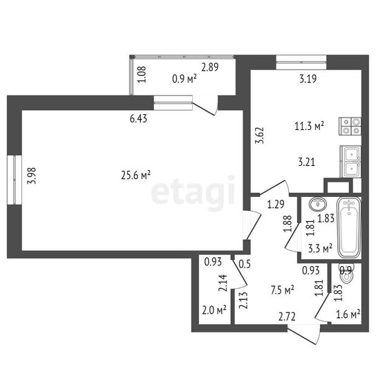 52,2 м², 1-комнатная квартира 4 000 000 ₽ - изображение 46