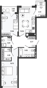 Квартира 65,3 м², 2-комнатная - изображение 1