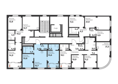 Квартира 51,4 м², 2-комнатная - изображение 2