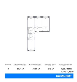 69,7 м², 3-комнатная квартира 8 431 115 ₽ - изображение 1