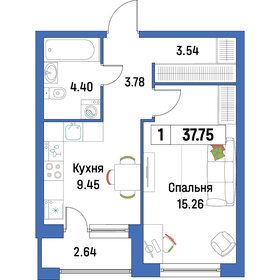 37,8 м², 1-комнатная квартира 6 472 713 ₽ - изображение 8
