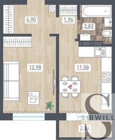 22,6 м², 1-комнатная квартира 2 730 000 ₽ - изображение 33
