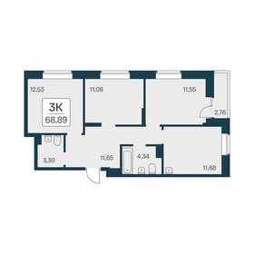 72,2 м², 3-комнатная квартира 7 750 000 ₽ - изображение 30