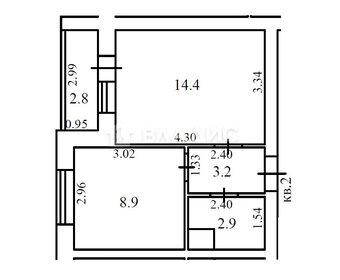 59,7 м², 2-комнатная квартира 4 900 000 ₽ - изображение 112