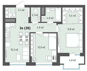 61,6 м², 2-комнатная квартира 7 514 584 ₽ - изображение 32