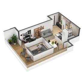 Квартира 52 м², 2-комнатные - изображение 1