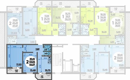 67 м², квартира-студия 6 400 000 ₽ - изображение 37