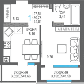 42,7 м², 1-комнатная квартира 11 094 200 ₽ - изображение 22