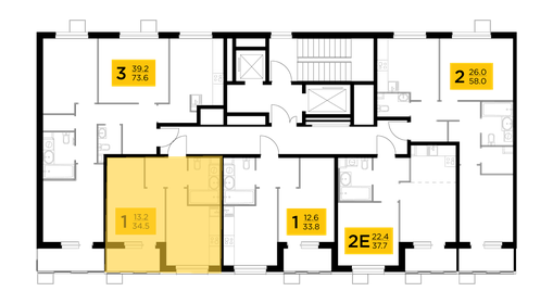 34,5 м², 1-комнатная квартира 7 464 785 ₽ - изображение 19