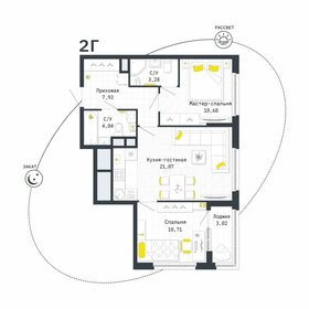56,3 м², 2-комнатная квартира 5 512 500 ₽ - изображение 19