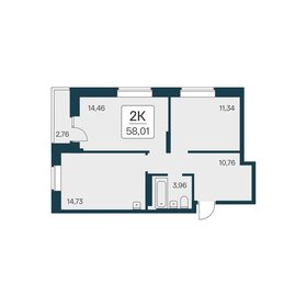 54,3 м², 2-комнатная квартира 6 700 000 ₽ - изображение 50