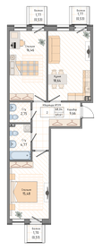 54,6 м², 2-комнатная квартира 24 450 000 ₽ - изображение 79