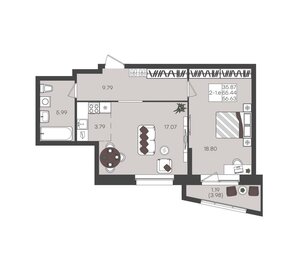 71 м², 3-комнатная квартира 8 999 000 ₽ - изображение 90