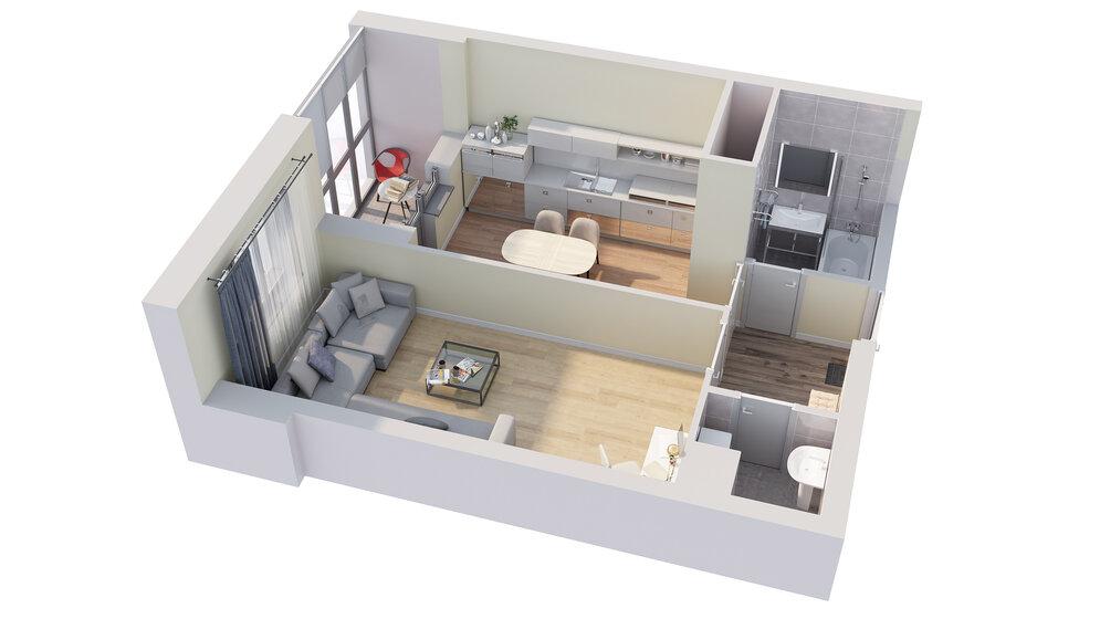 39,1 м², 1-комнатная квартира 11 099 420 ₽ - изображение 15