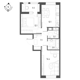 Квартира 55 м², 2-комнатная - изображение 1