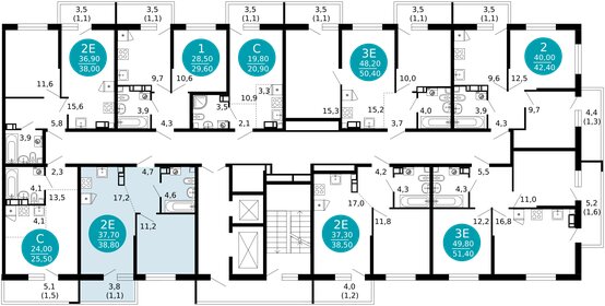 38,7 м², 1-комнатная квартира 14 496 639 ₽ - изображение 38