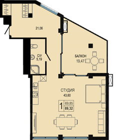 57,3 м², апартаменты-студия 10 314 000 ₽ - изображение 92