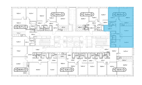 95,7 м², 3-комнатная квартира 62 980 000 ₽ - изображение 48