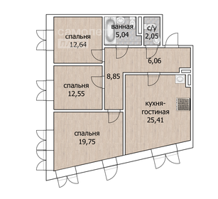 Квартира 92,3 м², 3-комнатная - изображение 2