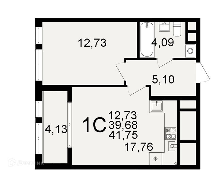 40,6 м², 1-комнатная квартира 4 160 475 ₽ - изображение 18