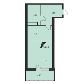 Квартира 31,4 м², студия - изображение 2