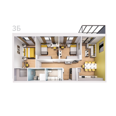 Квартира 89,9 м², 3-комнатная - изображение 2