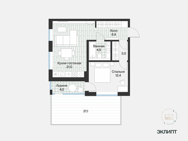 49,7 м², 2-комнатная квартира 7 250 000 ₽ - изображение 25