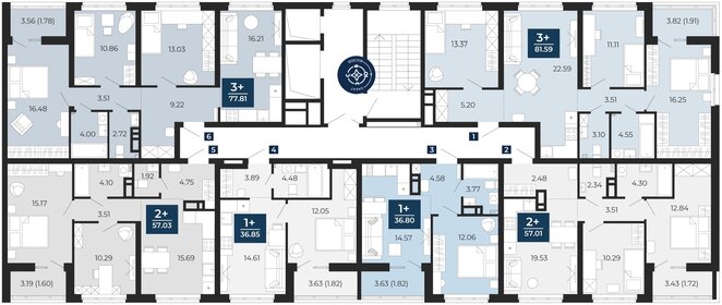 Квартира 81,6 м², 3-комнатная - изображение 2