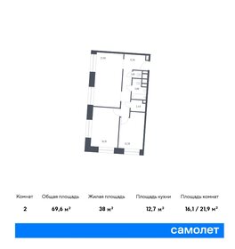 67,4 м², 2-комнатная квартира 31 500 000 ₽ - изображение 10