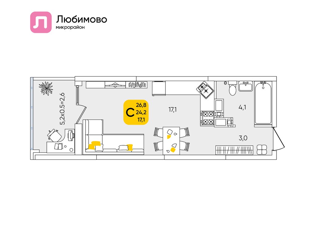 Варианты планировок микрорайон «Любимово» - планировка 6