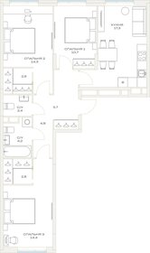 78 м², 3-комнатная квартира 14 500 000 ₽ - изображение 140