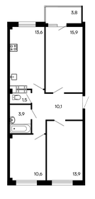 70,4 м², 3-комнатная квартира 9 150 000 ₽ - изображение 72