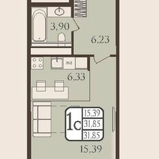 Квартира 31,9 м², студия - изображение 3