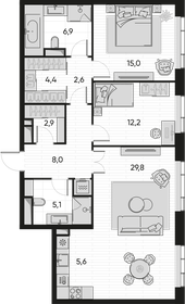 115 м², 3-комнатная квартира 48 400 000 ₽ - изображение 155