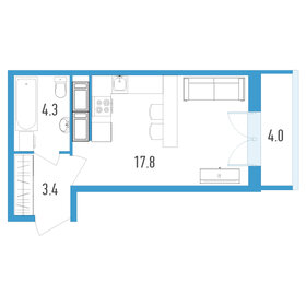 26,6 м², квартира-студия 5 550 000 ₽ - изображение 72