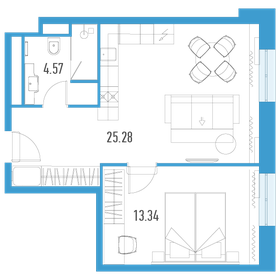 47 м², 1-комнатная квартира 10 493 000 ₽ - изображение 106
