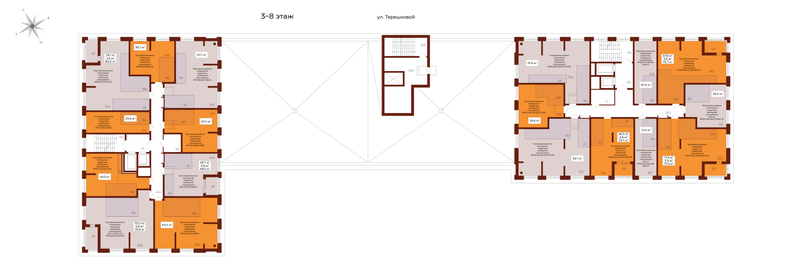 48,5 м², 2-комнатная квартира 6 256 500 ₽ - изображение 45