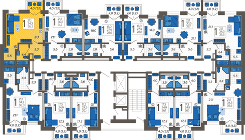 36,3 м², квартира-студия 12 621 510 ₽ - изображение 22