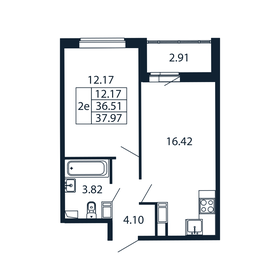 38,3 м², 1-комнатная квартира 7 263 888 ₽ - изображение 105