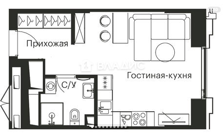 Квартира 26,5 м², студия - изображение 1