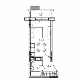 23,2 м², квартира-студия 4 570 400 ₽ - изображение 18