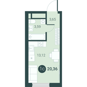 18,5 м², квартира-студия 3 650 000 ₽ - изображение 12