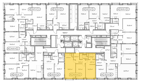 72,6 м², 2-комнатная квартира 53 950 000 ₽ - изображение 66