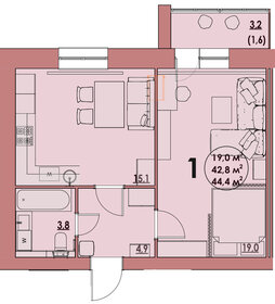 39 м², 1-комнатная квартира 3 800 000 ₽ - изображение 57