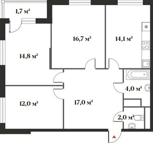 85 м², 3-комнатная квартира 14 700 000 ₽ - изображение 114