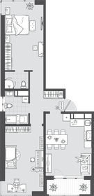Квартира 68,8 м², 2-комнатная - изображение 1